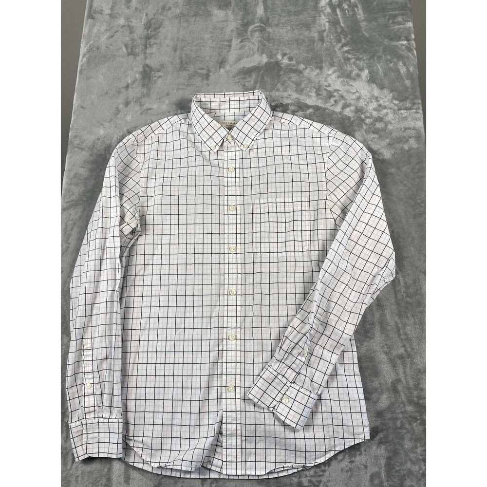 Club Monaco Men's Shirt Long Sleeve Button Down Slim Fit Small